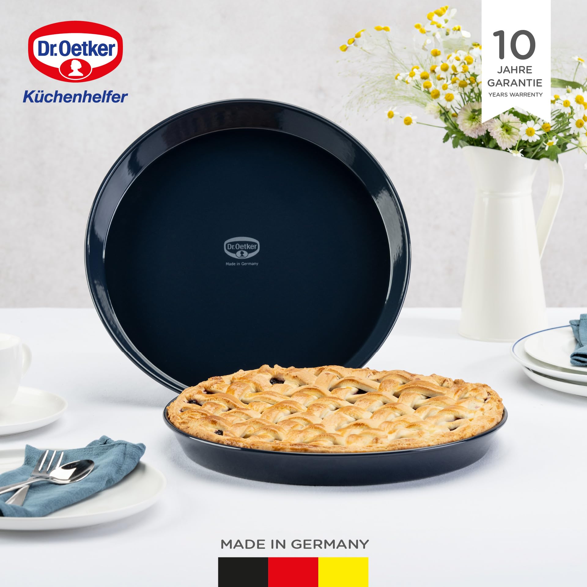 dr-oetker-back-liebe-kuchenblech-30-cm-emaille-dunkelblau image 3