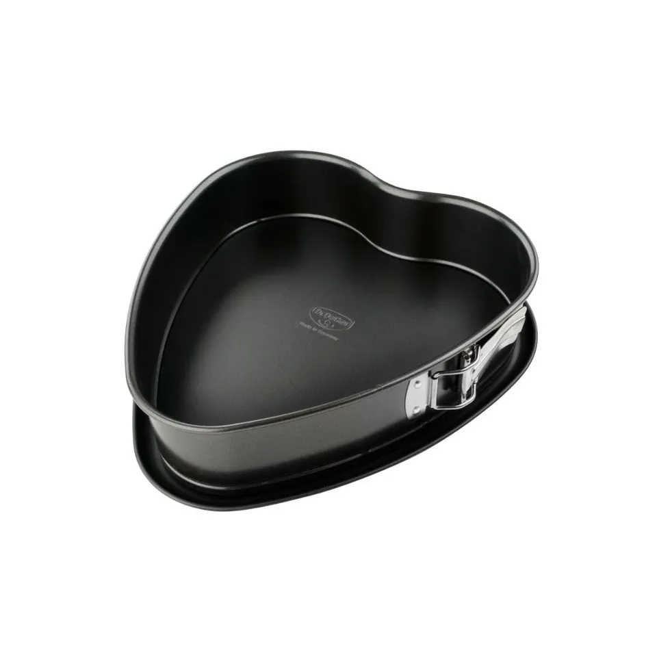 dr-oetker-herz-springform-25-cm-mit-auslaufschutzboden-stahl-antihaft-schwarz image 1