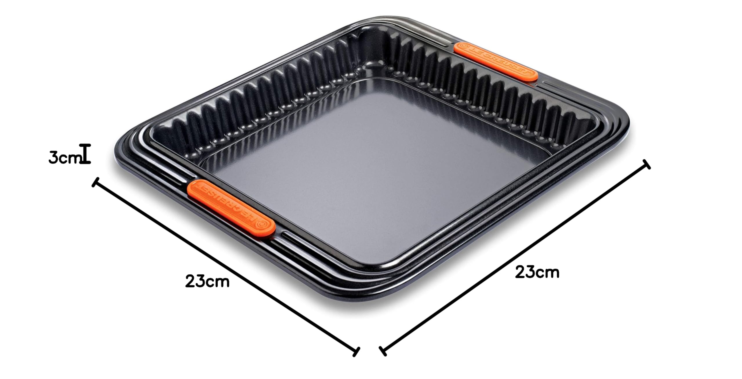 le-creuset-antihaft-tarteform-quadratisch-23-x-23-x-3-cm-mit-hebeboden-karbonsta image 3