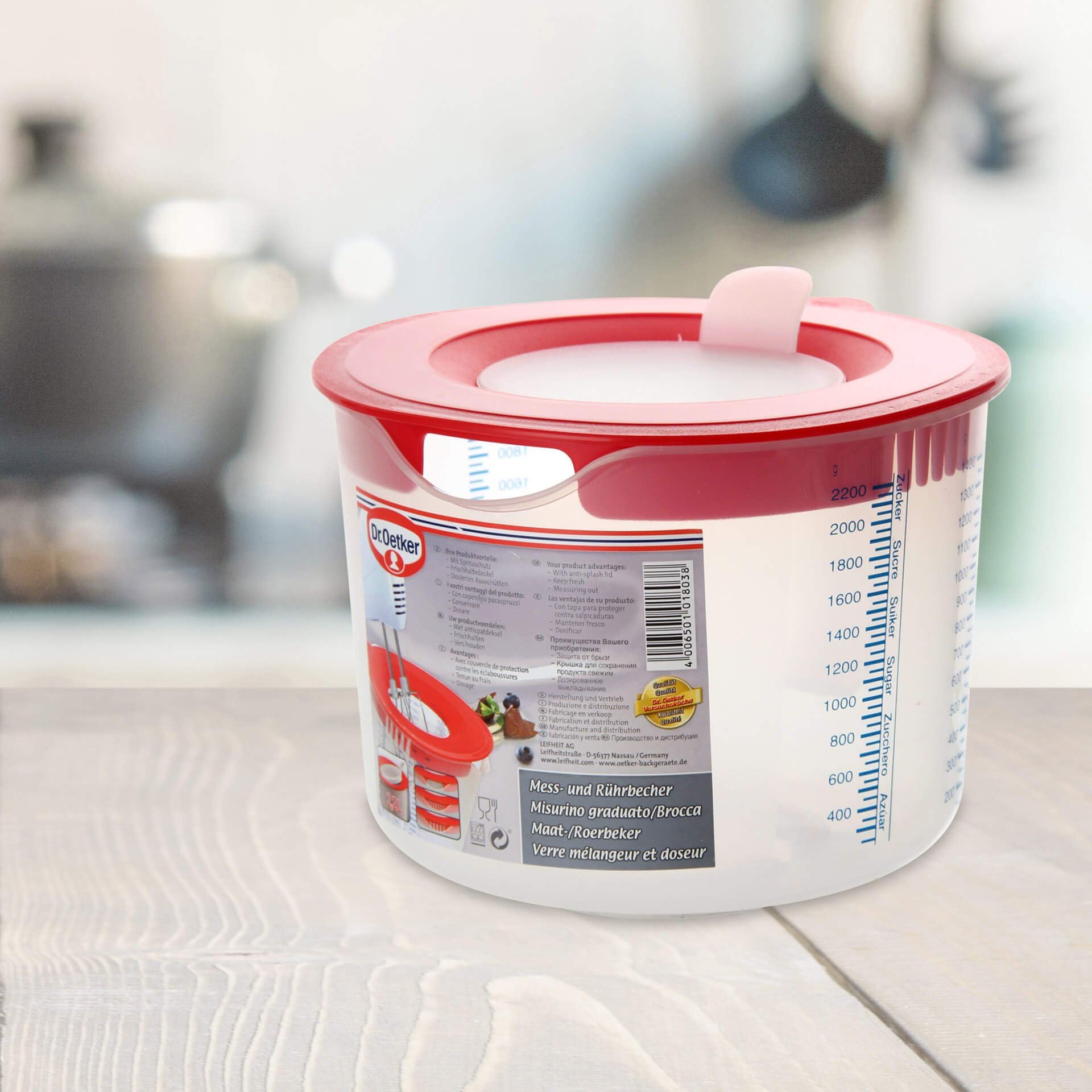 dr-oetker-mess-und-r-hrbecher-2-2-l-rot-transparent-mit-skalen-und-spritzschutz image 3
