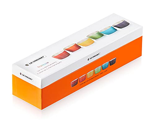 le-creuset-mini-f-rmchen-set-6-teilig-steinzeug-100-ml-regenbogen image 4
