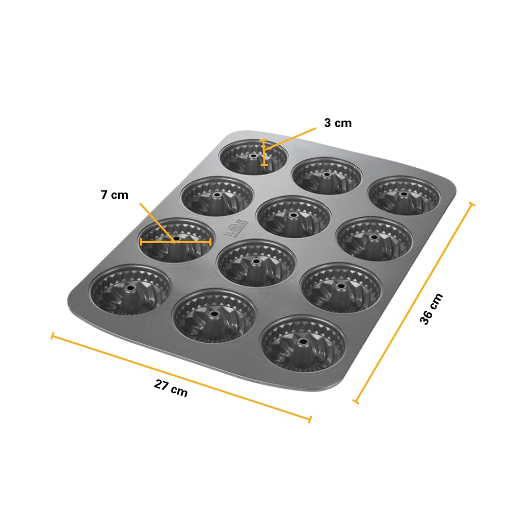 birkmann-easy-baking-mini-gugelhupfblech-12-fach-backform-7-cm-aus-karbonstahl image 2