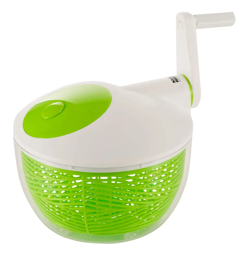 kuhn-rikon-salatschleuder-21-cm-wei-gr-n-mit-kurbel image 1