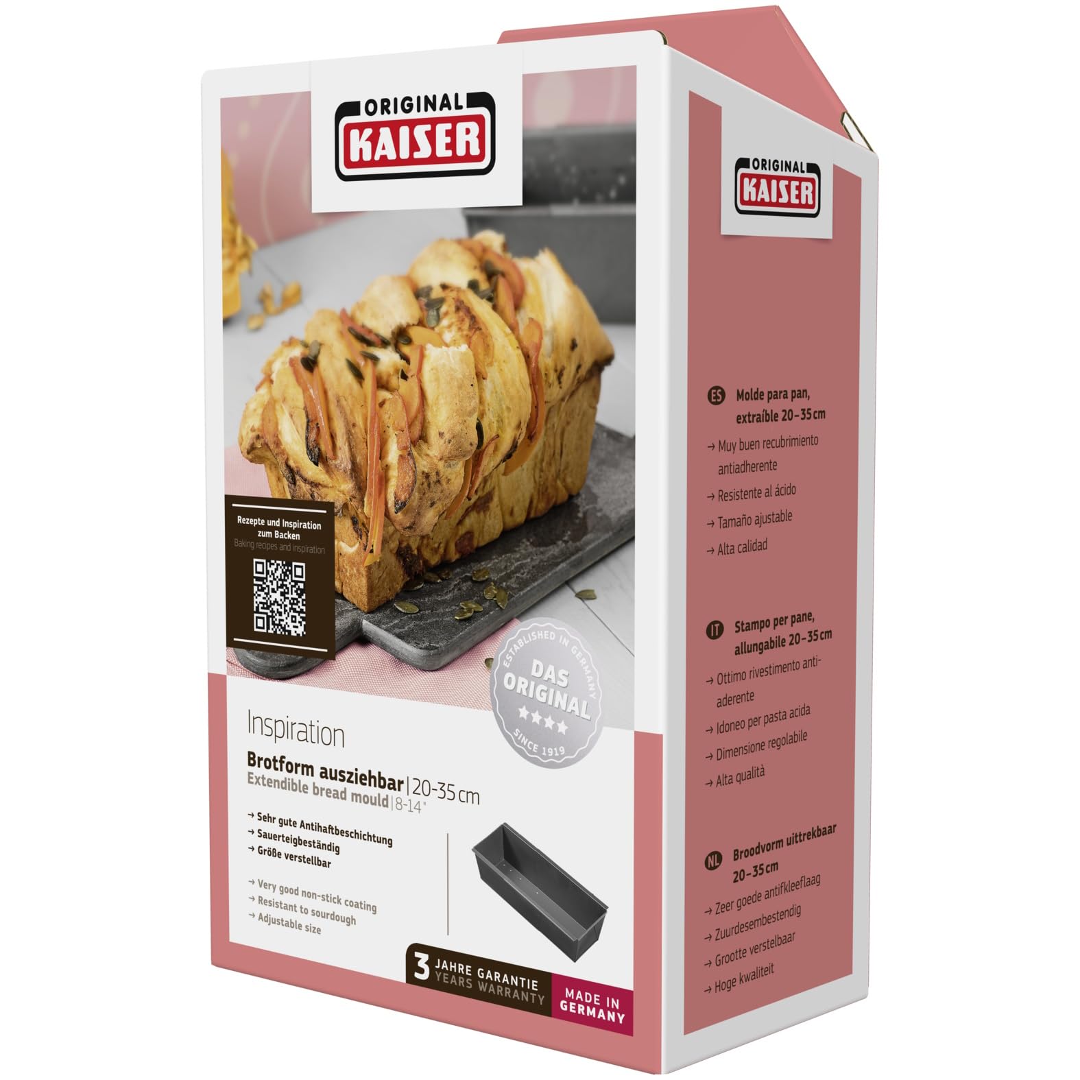original-kaiser-inspiration-brotbackform-ausziehbar-20-35-cm-f-r-500-1000-g image 3