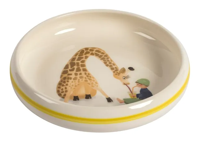 kuhn-rikon-kinderteller-giraffe-handbemalter-keramik-teller-18-cm image 1