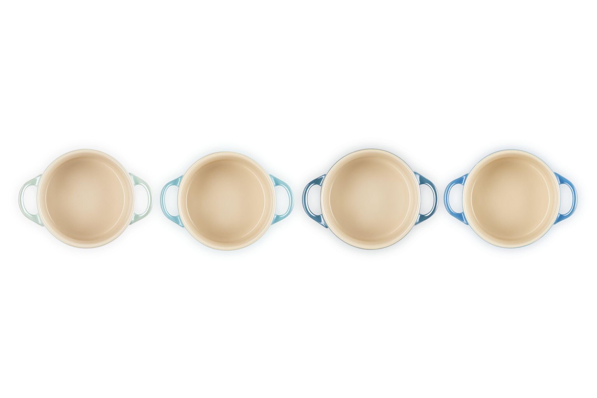 le-creuset-4er-set-mini-cocottes-steinzeug-200-ml-metallics-blau-gr-n image 5