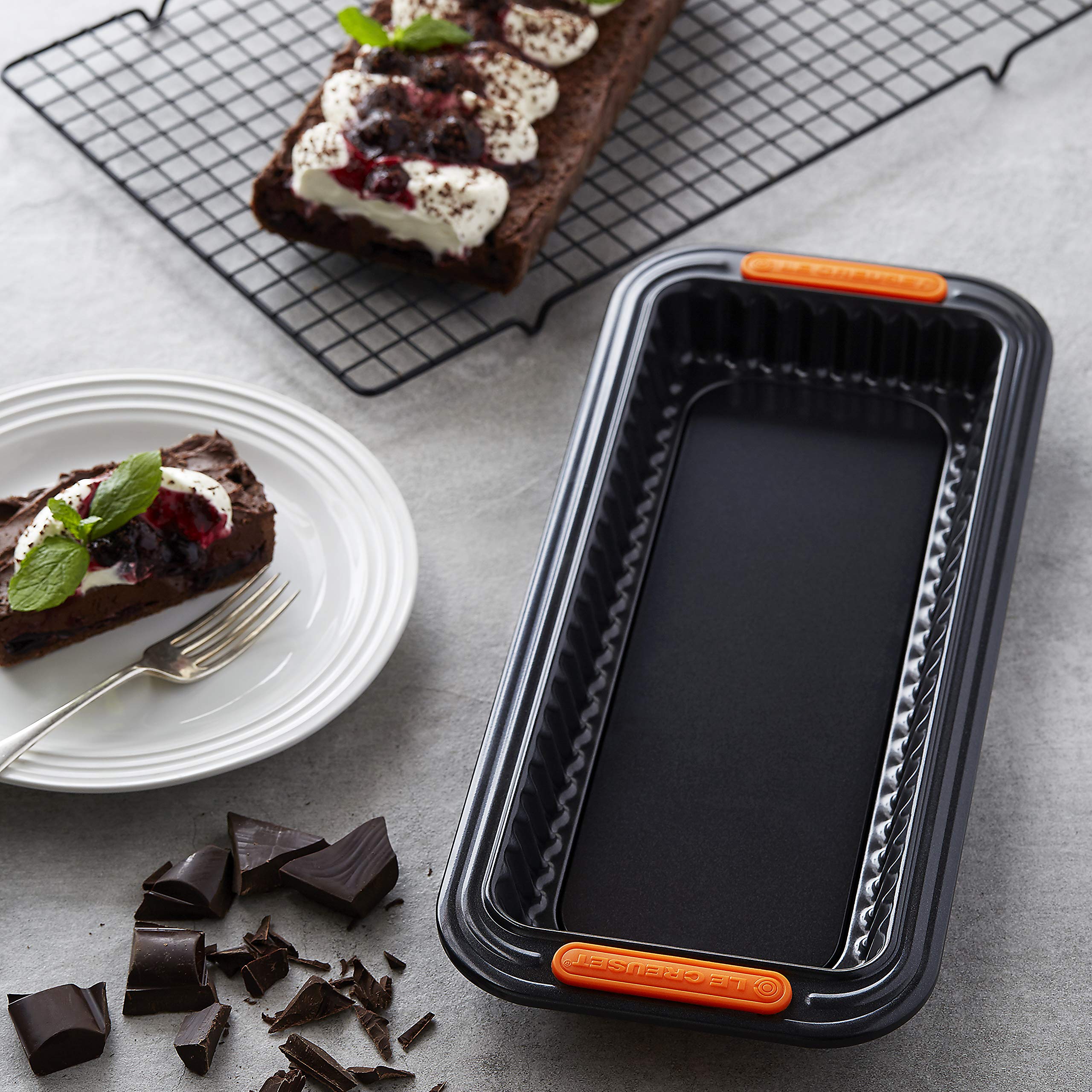 le-creuset-tarteform-rechteckig-33-x-13-cm-mit-hebeboden-karbonstahl-antihaft image 5
