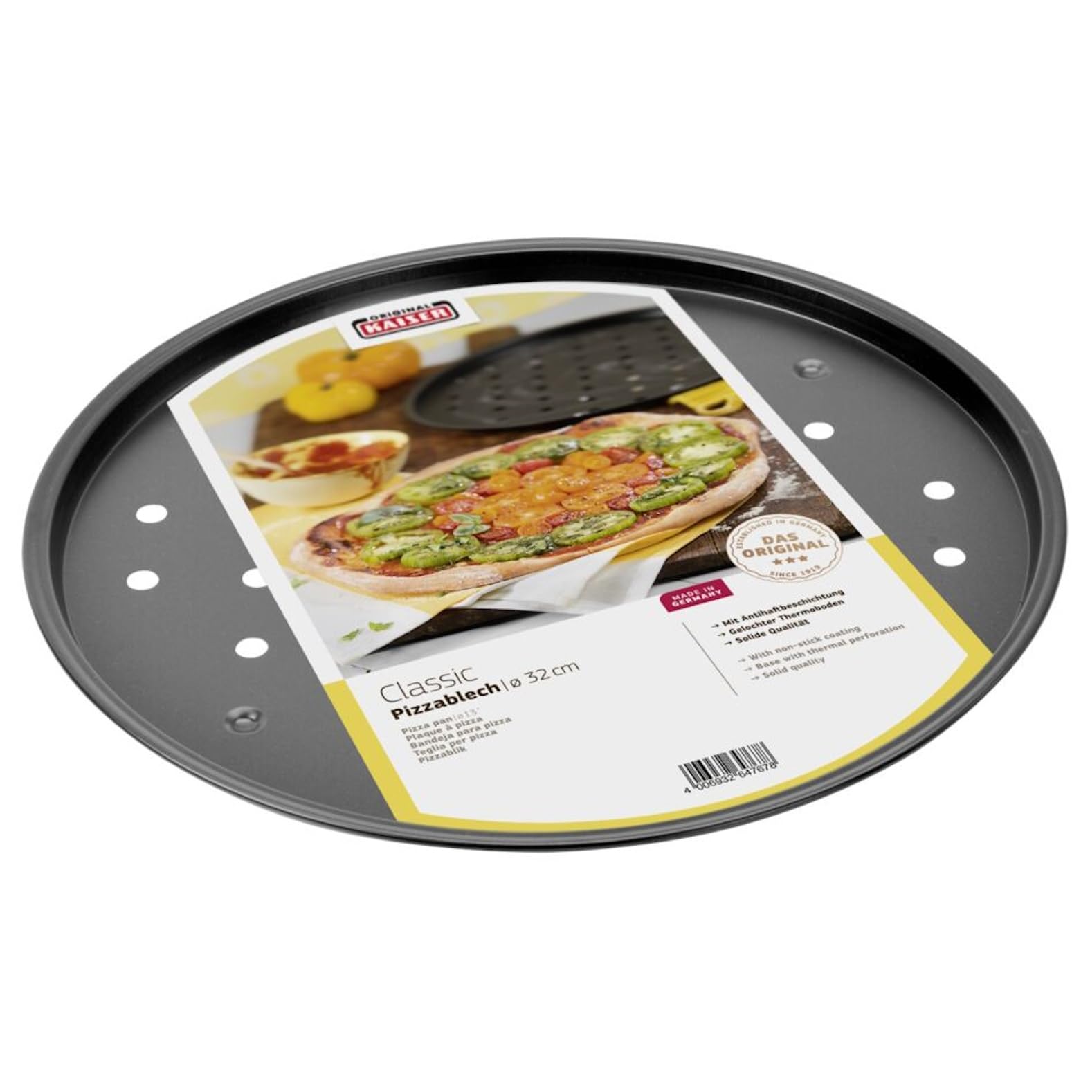 original-kaiser-delicious-crossini-pizzaform-32-cm-rund-gelochtes-pizzablech image 3
