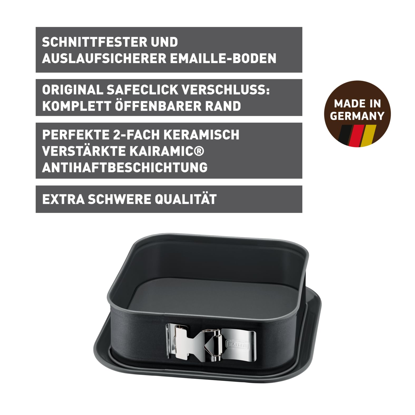 kaiser-la-forme-plus-springform-eckig-24-x-24-cm-emailleboden image 2