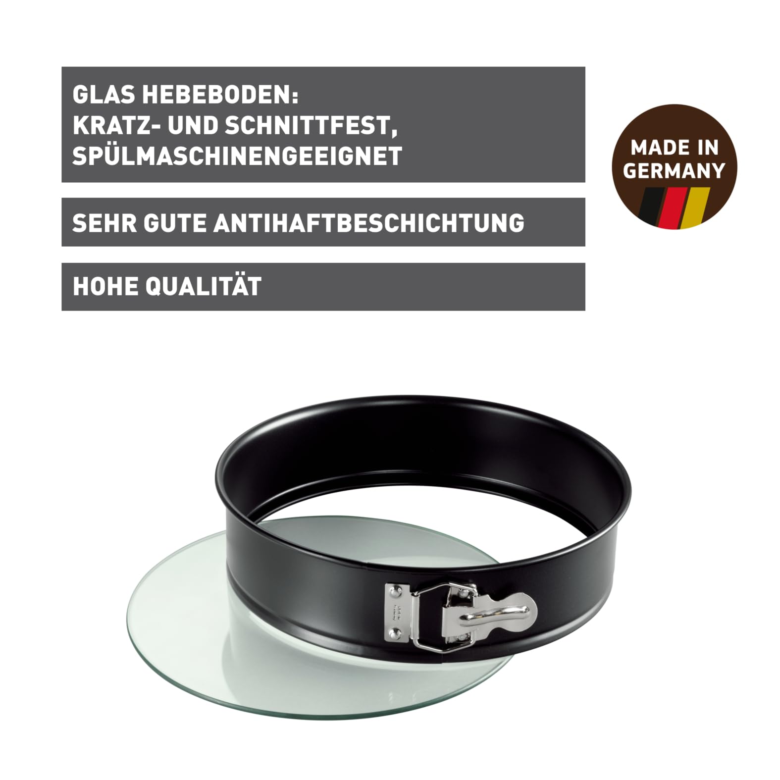 kaiser-inspiration-springform-mit-glasboden-26-cm-kuchenform-rund-schwarz image 3
