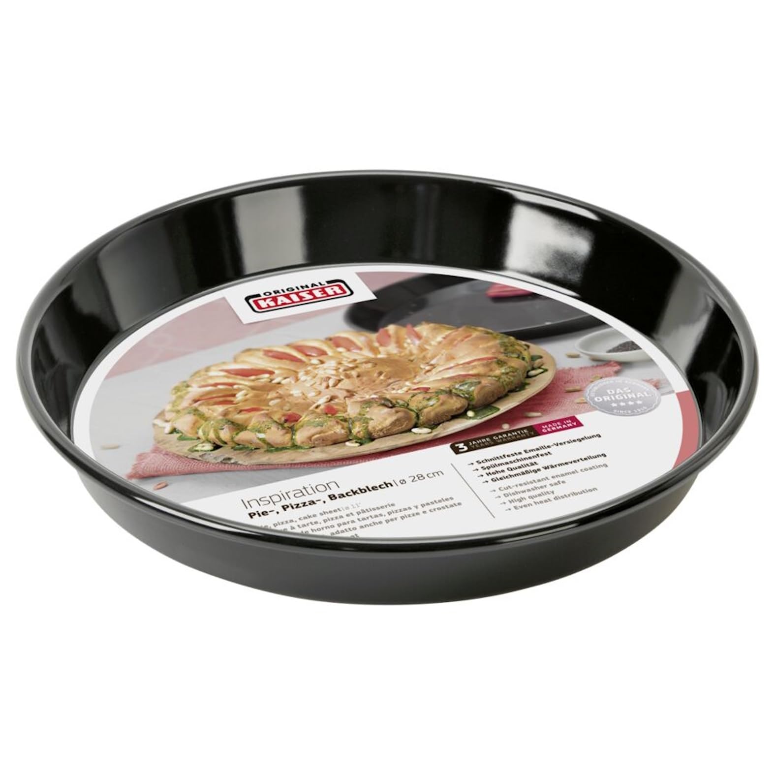 original-kaiser-inspiration-pizzablech-rund-28-cm-antihaftbeschichtet-mit-emaill image 3
