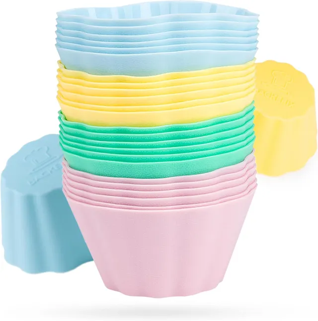 backefix-silikon-muffincups-24-st-ck-bunt-muffinformen image 1