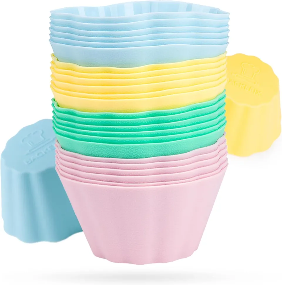backefix-silikon-muffincups-24-st-ck-bunt-muffinformen image 1