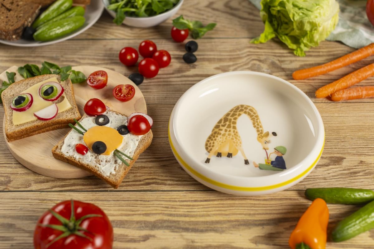 kuhn-rikon-kinderteller-giraffe-handbemalter-keramik-teller-18-cm image 2