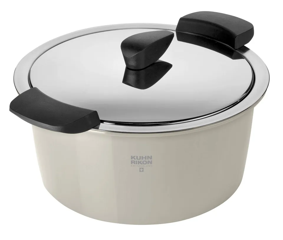 kuhn-rikon-hotpan-kochtopf-mit-thermosch-ssel-3-0-l-22-cm-sand-edelstahl image 1