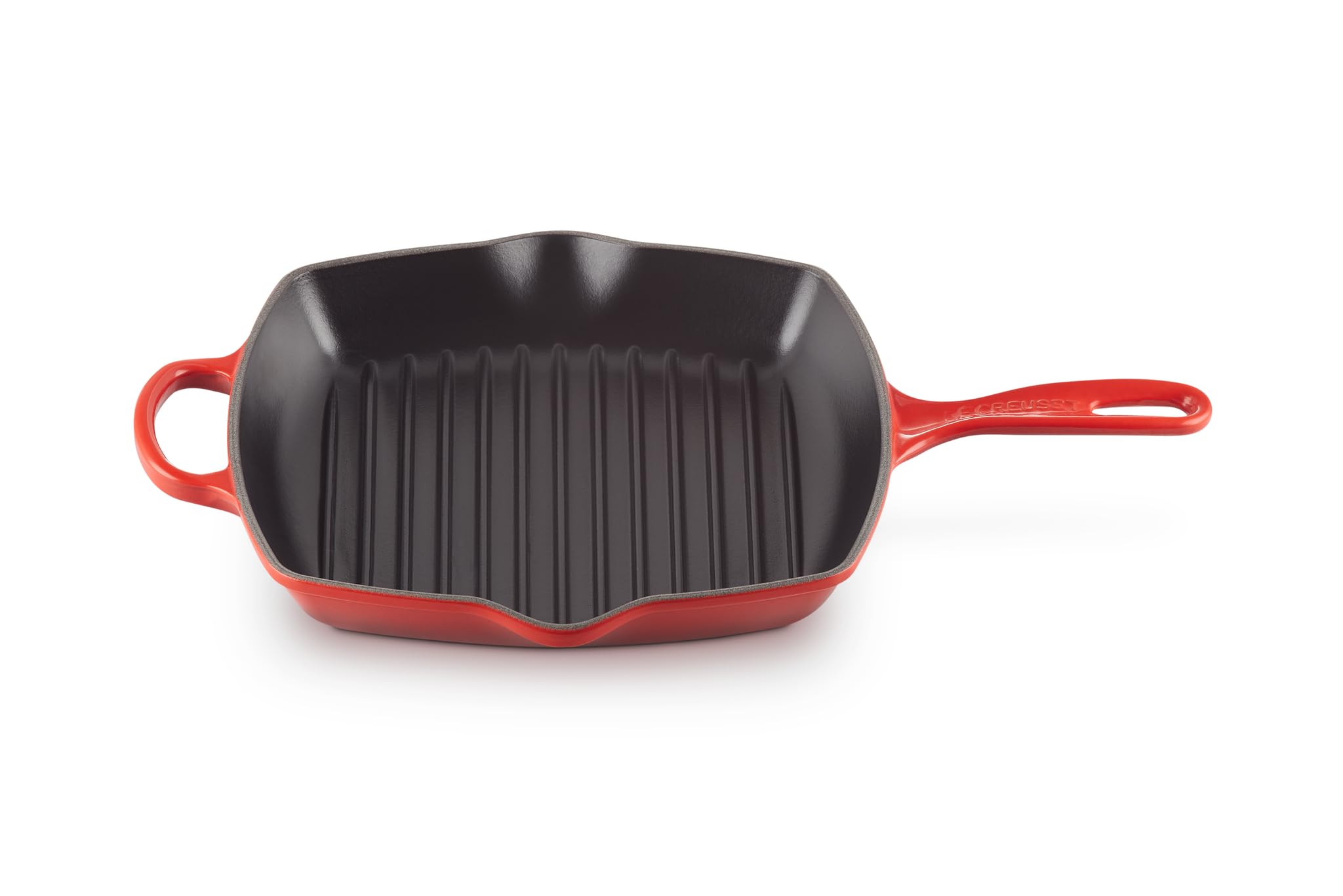 le-creuset-signature-gusseisen-grillpfanne-quadratisch-26-cm-kirschrot image 1