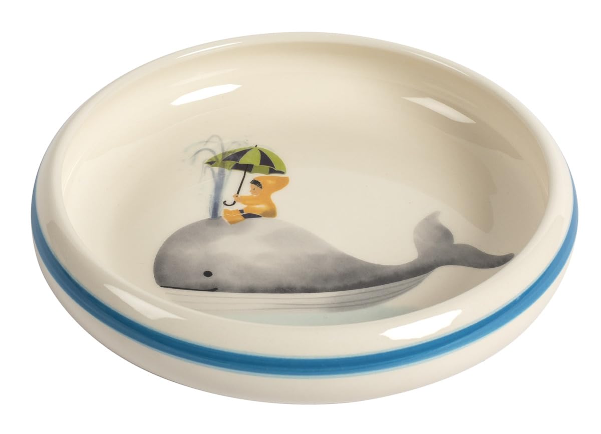 kuhn-rikon-kinderteller-walfisch-handbemalter-keramik-teller-18-cm image 1