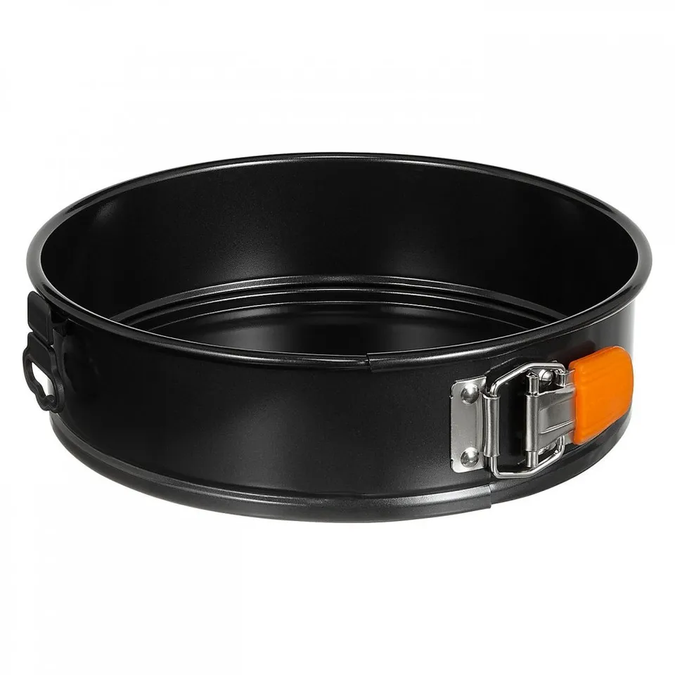 le-creuset-antihaft-springform-rund-24-cm-karbonstahl-anthrazit-orange image 1