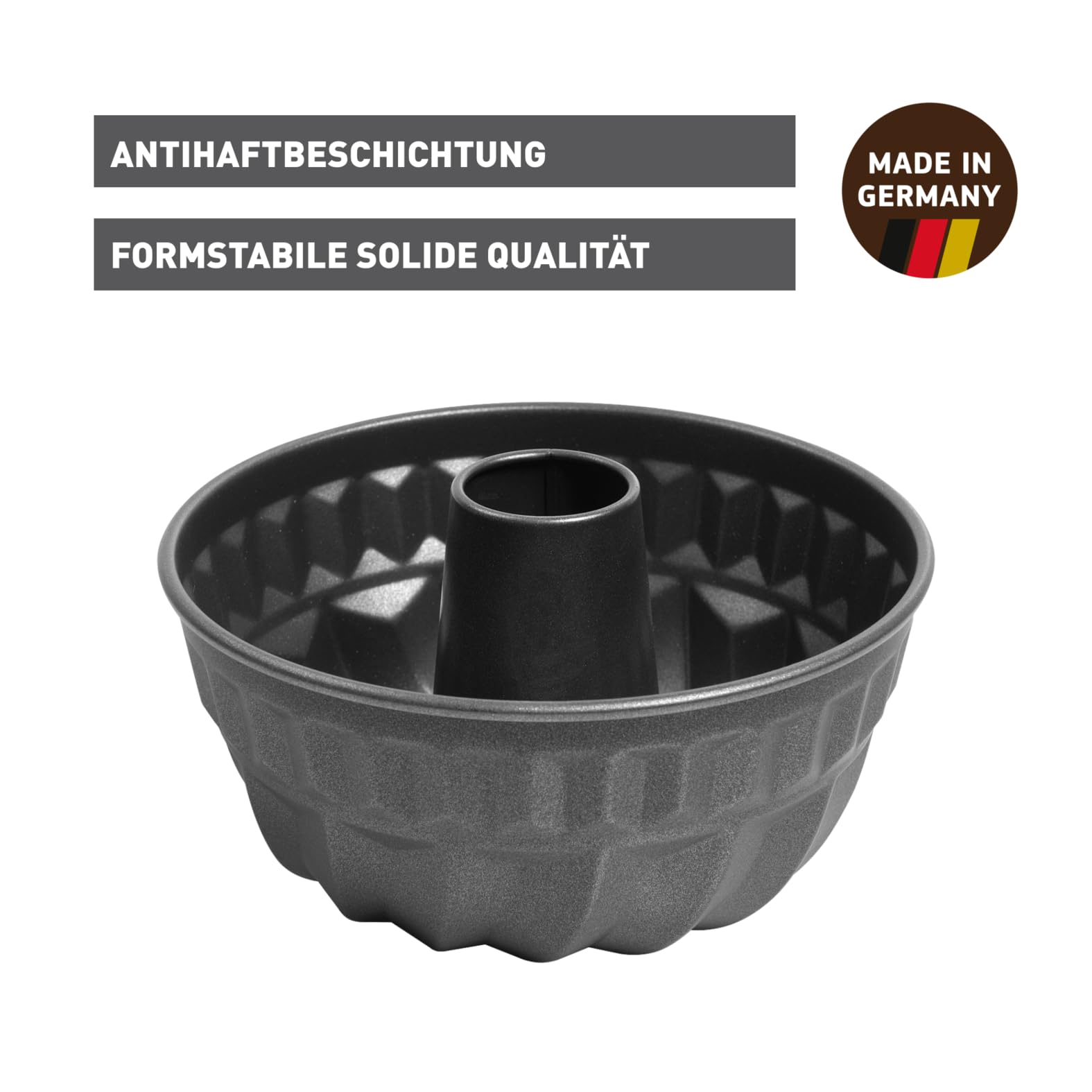 kaiser-classic-gugelhupfform-24-cm-stahl-schwarz-antihaftbeschichtet image 2
