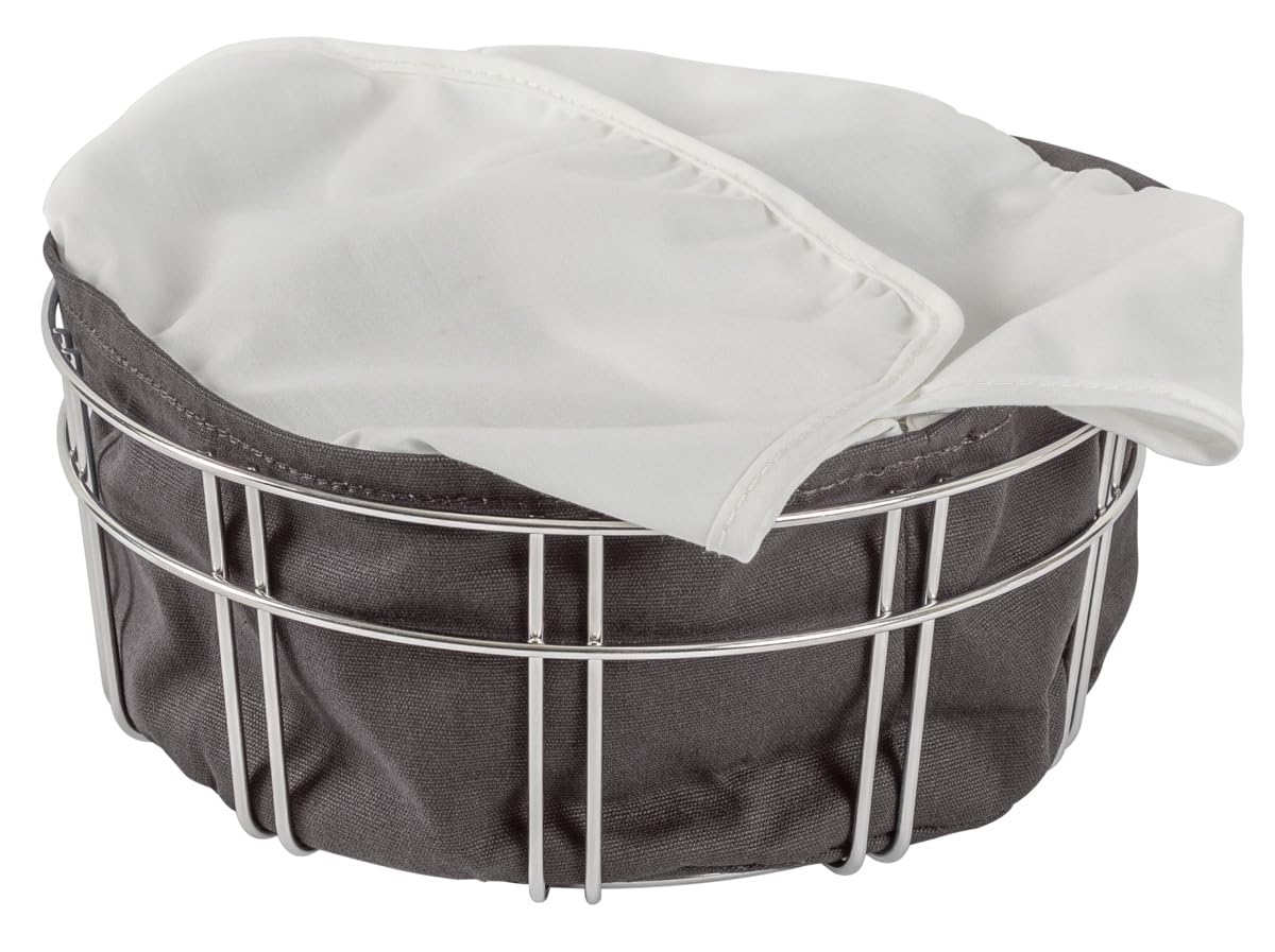 kuhn-rikon-fondue-brotkorb-aus-metall-stoff-brotkorb-mit-sack image 5