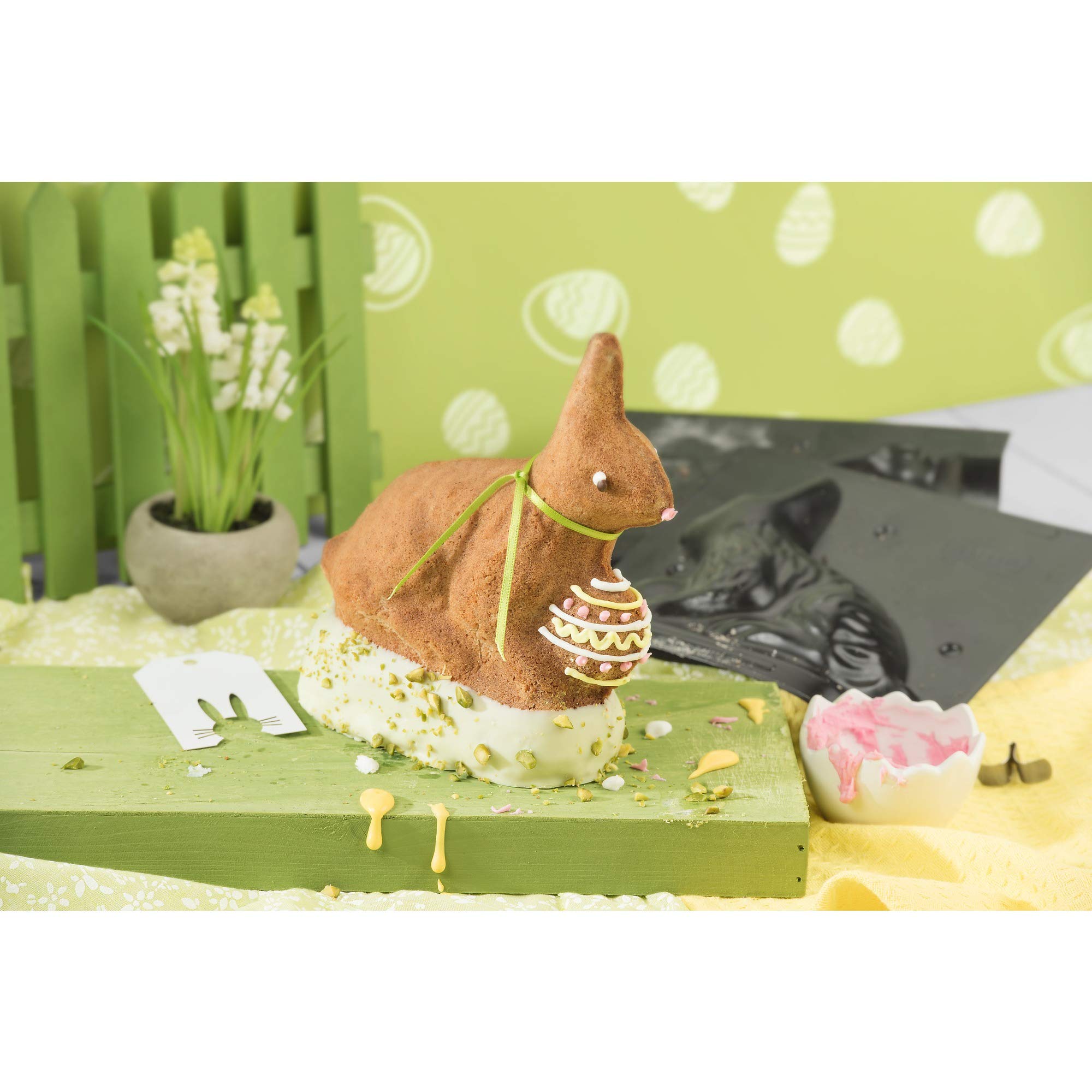 kaiser-3d-backform-osterhase-0-5-l-motivbackform-mit-klammern-schwarz image 2