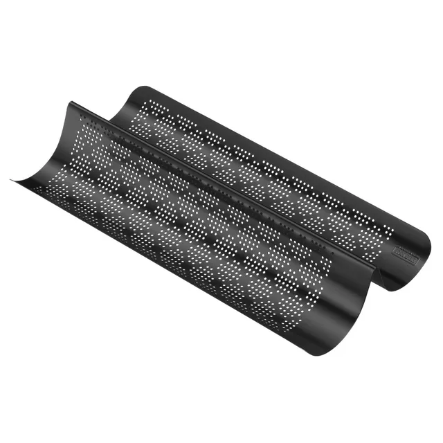 kaiser-inspiration-baguette-backblech-perforiert-40-5-x-20-cm-f-r-2-baguettes image 1