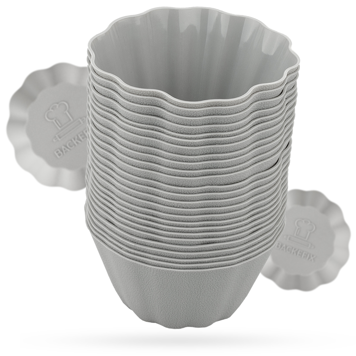 backefix-silikon-muffincups-24-st-ck-grau-muffinformen image 1