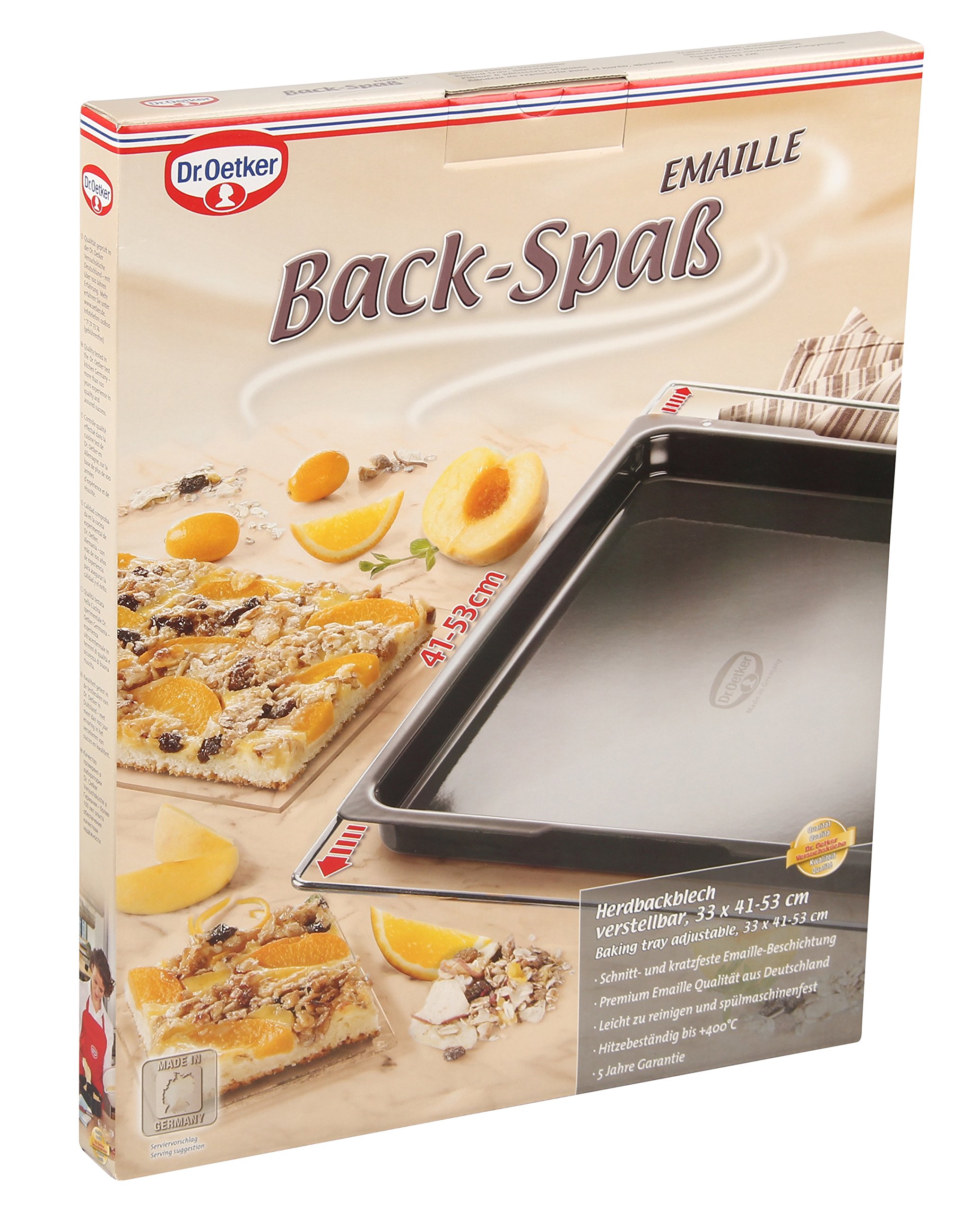 dr-oetker-emaille-backblech-verstellbar-rechteckig-grau-ofenblech-f-r-kuchen-piz image 3
