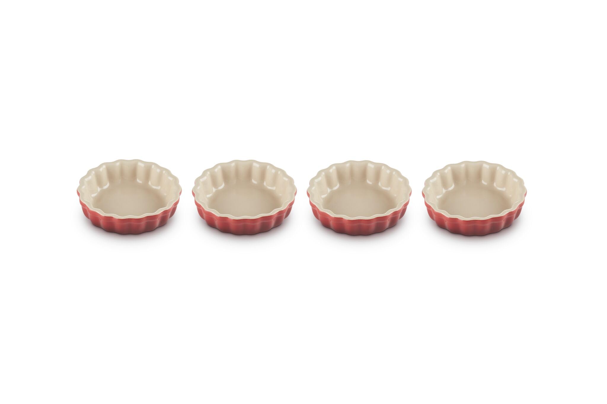 le-creuset-tartef-rmchen-set-steinzeug-4x-200-ml-11-cm-kirschrot image 1