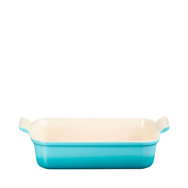 le-creuset-tradition-rechteckige-auflaufform-aus-steinzeug-19-cm-1-1-liter-karib image 1