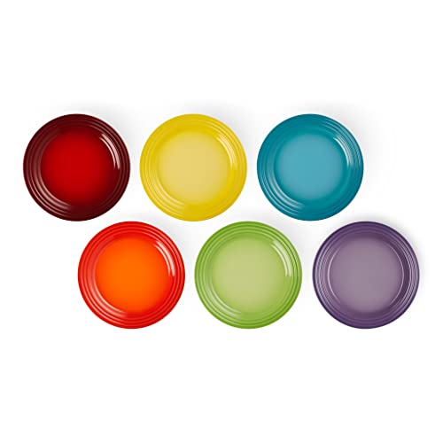 le-creuset-6er-set-fr-hst-cksteller-steinzeug-22-cm-regenbogen image 8