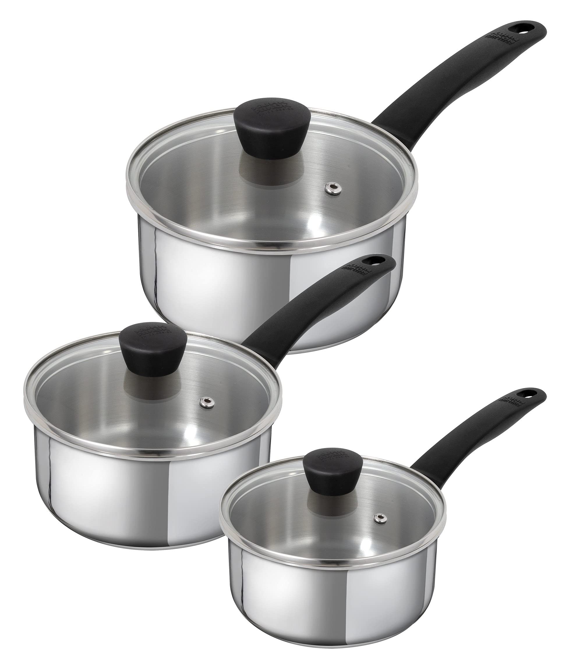 kuhn-rikon-classic-stielkasserollen-set-16-18-20-cm-mit-glasdeckel-edelstahl image 1