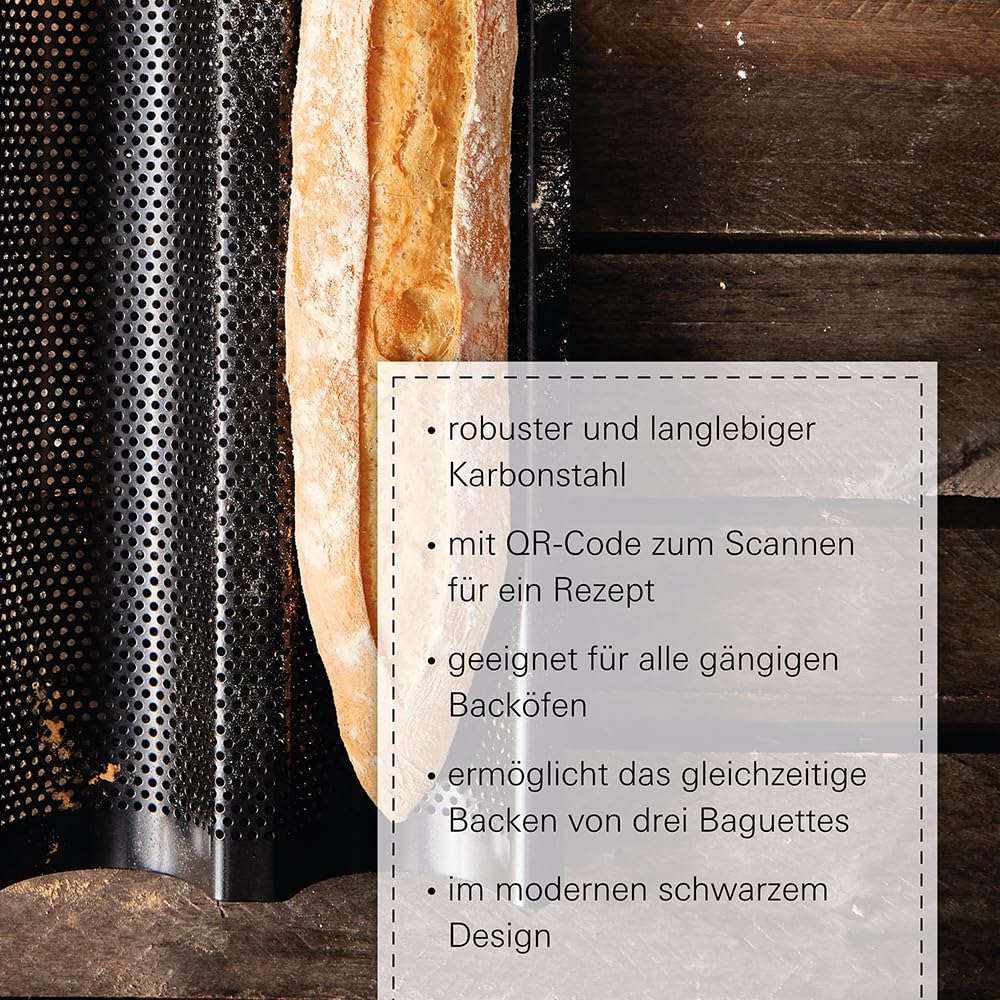 birkmann-bread-buddies-baguette-blech-f-r-3-baguettes-perforierte-baguetteform-a image 6