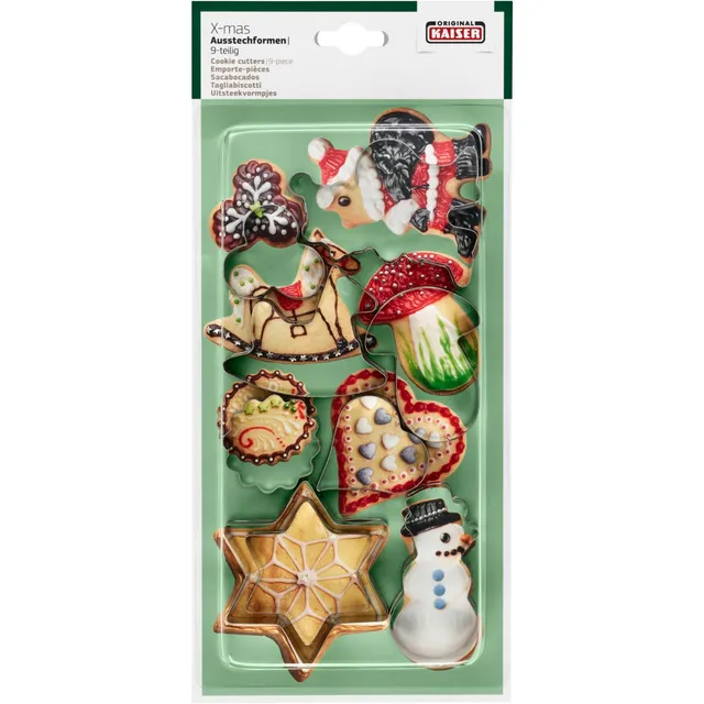 original-kaiser-ausstechformen-weihnachten-9-teilig-pl-tzchen-ausstecher-stahlbl image 1