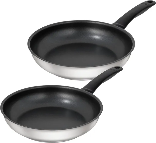 kuhn-rikon-classic-pfannen-set-24-cm-und-28-cm-edelstahl-18-10-mit-titantipartik image 1