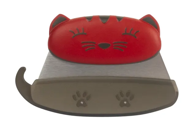 kuhn-rikon-kinderkitchen-wiegemesser-katze-rot-grau image 1