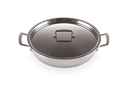 le-creuset-3-ply-edelstahl-antihaft-profipfanne-30-cm-mit-deckel-silber image 4