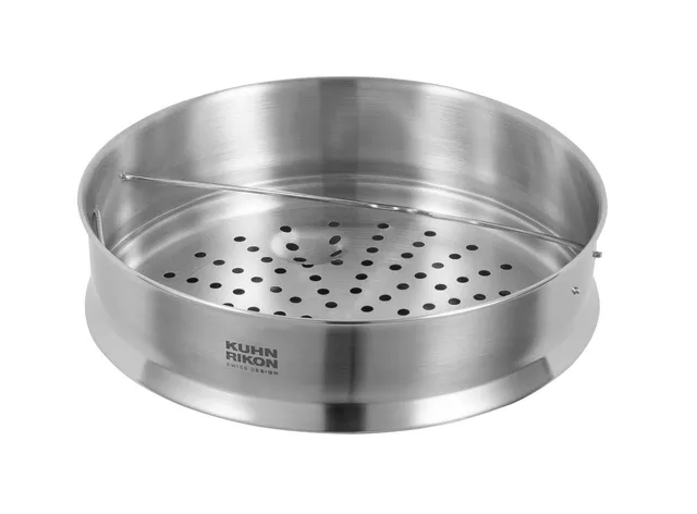 kuhn-rikon-d-mpfeinsatz-stapelbar-22-cm-edelstahl-einsatz-f-r-kocht-pfe-ab-22-cm image 1