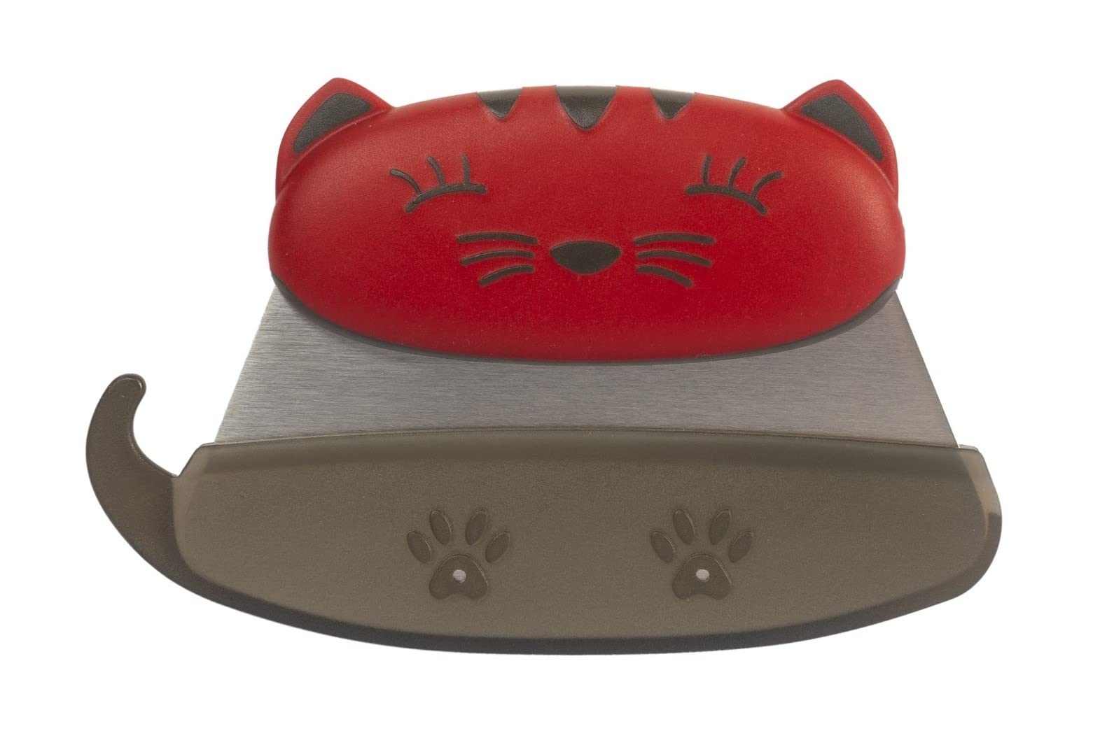 kuhn-rikon-kinderkitchen-wiegemesser-katze-rot-grau image 1