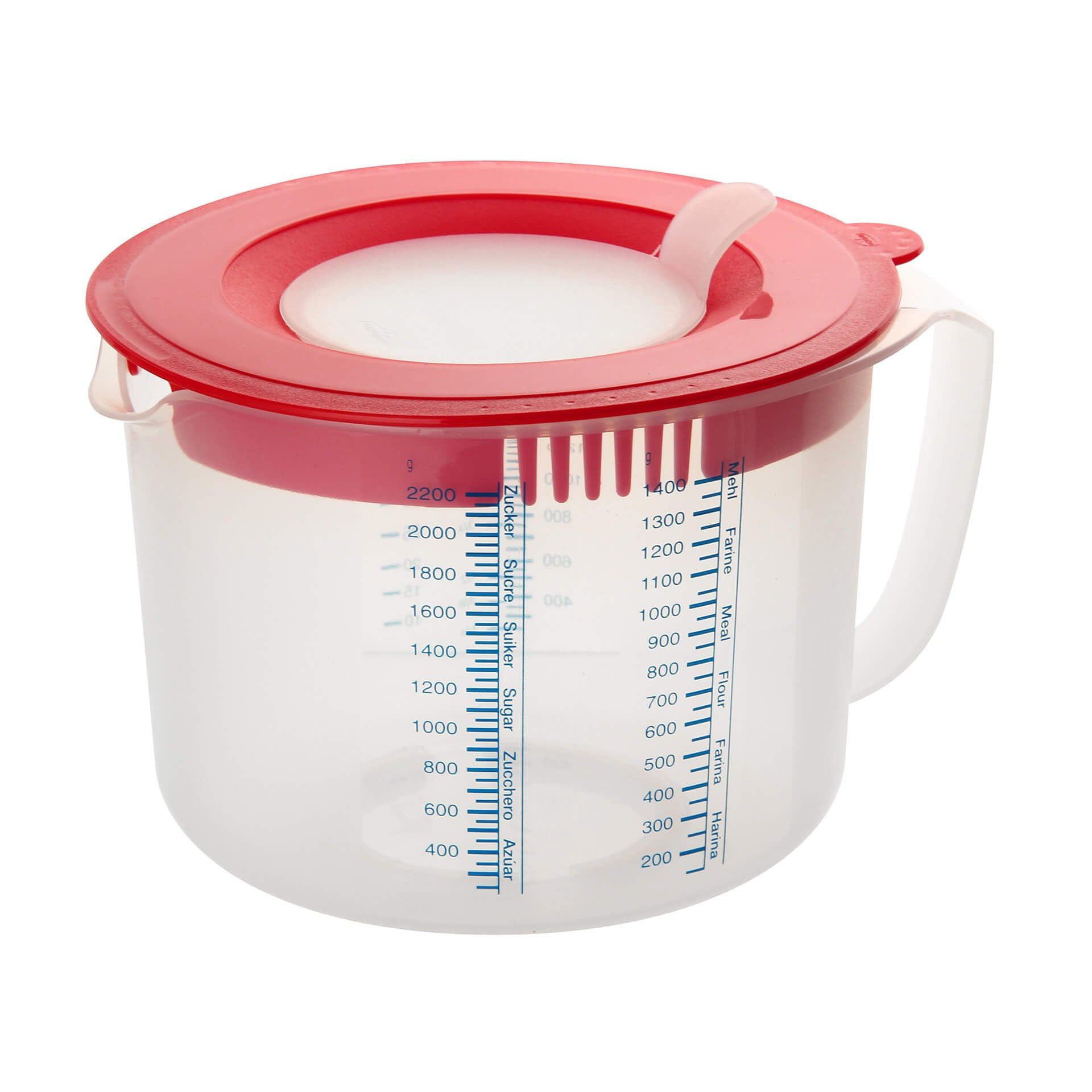 dr-oetker-mess-und-r-hrbecher-2-2-l-rot-transparent-mit-skalen-und-spritzschutz image 1