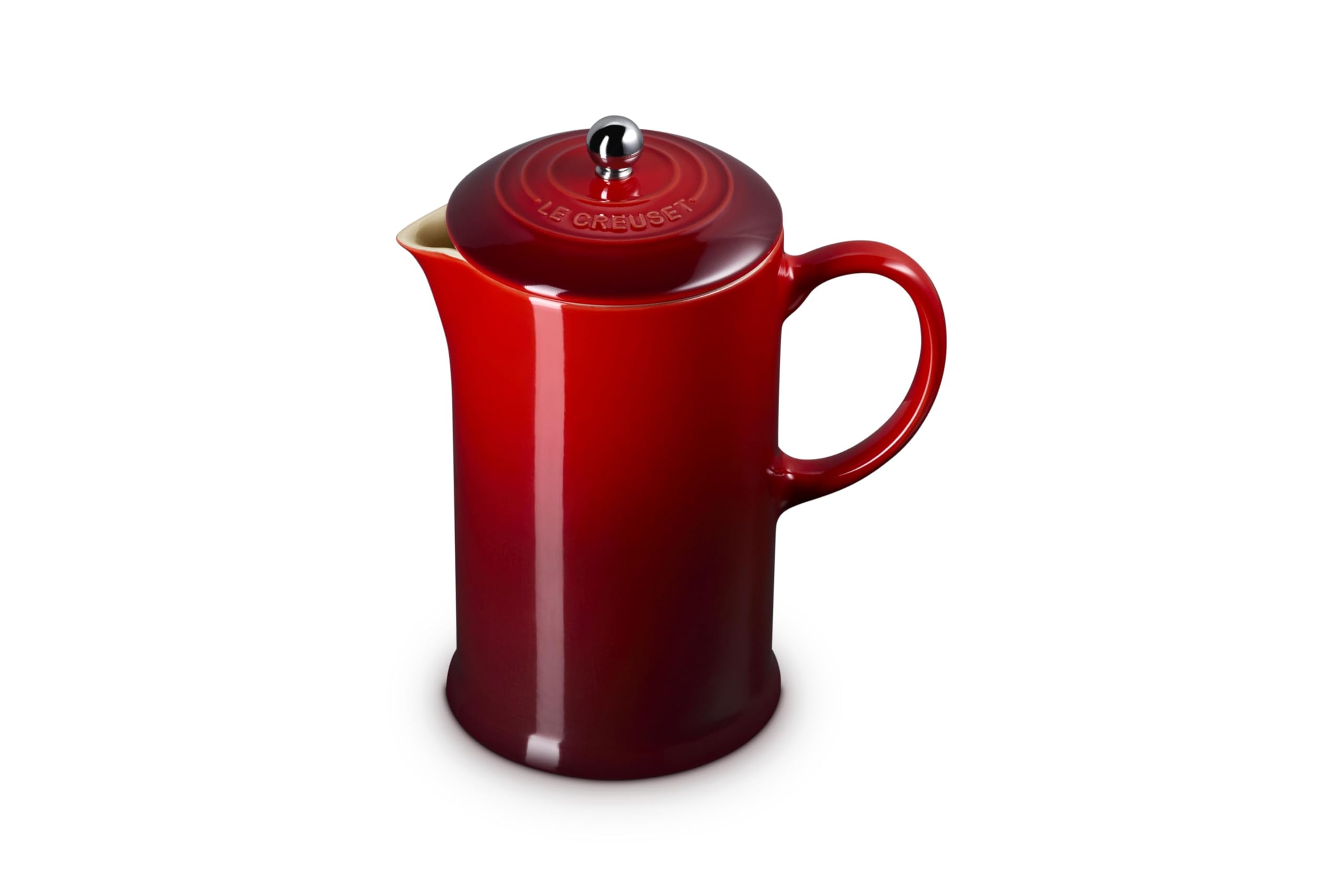 le-creuset-kaffeebereiter-french-press-steinzeug-1-l-kirschrot image 1