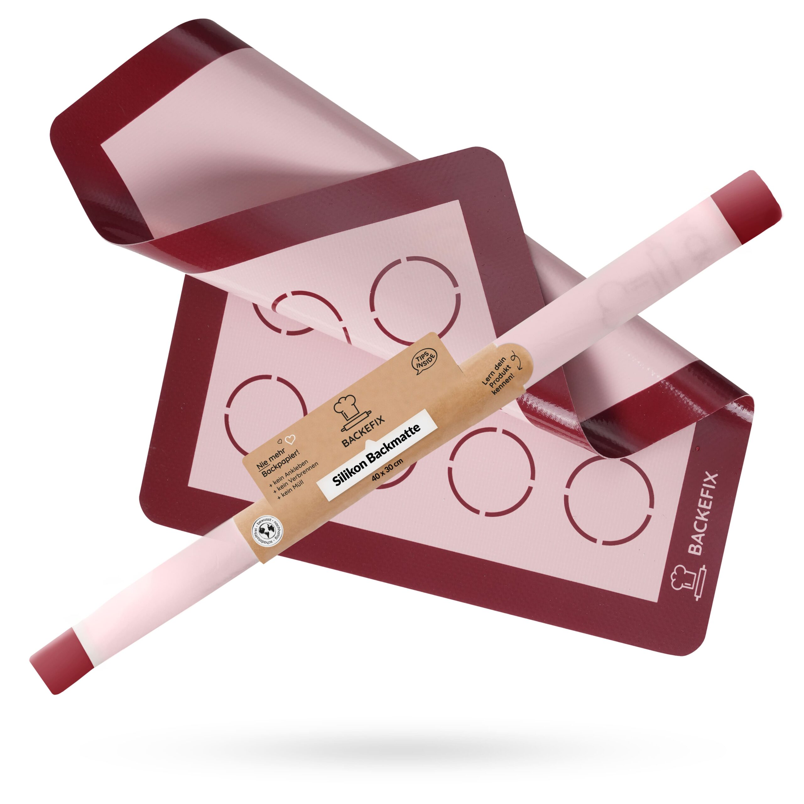 backefix-macaronsmatte-rot-40x30cm-silikon-backmatte image 1