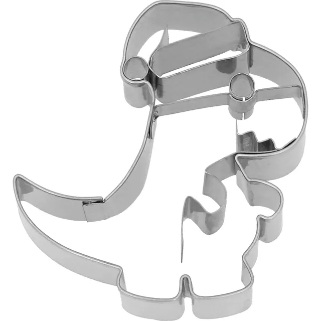 birkmann-weihnachtsdinosaurier-ausstechform-mit-innenpr-gung-8-cm-edelstahl image 1