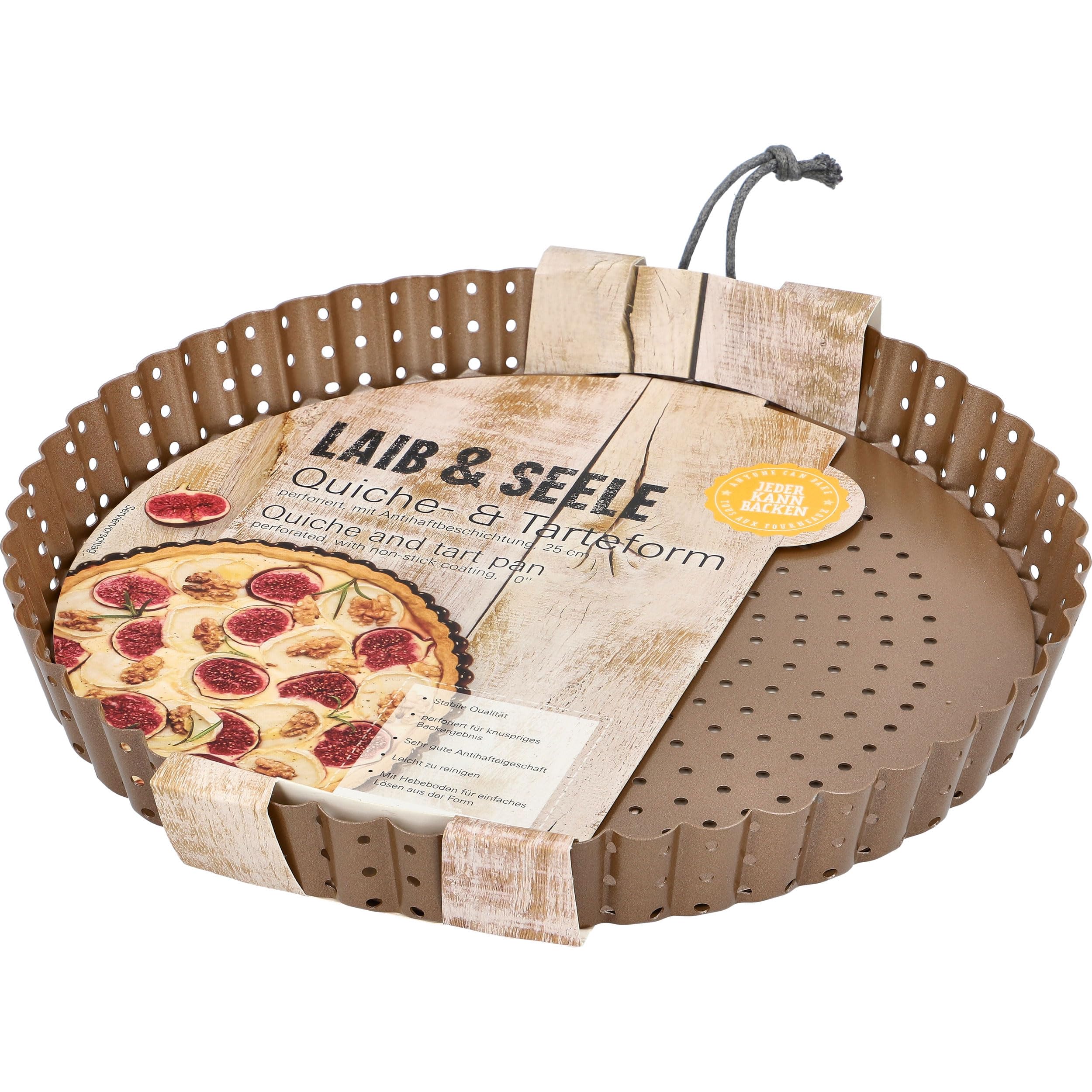 birkmann-laib-seele-quiche-tarteform-perforiert-25-cm-karbonstahl-bronze image 1