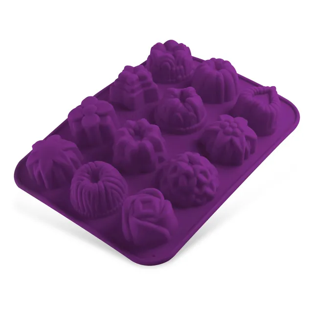 dr-oetker-silikon-backform-12er-mini-kreationen-platinsilikon-lila image 1