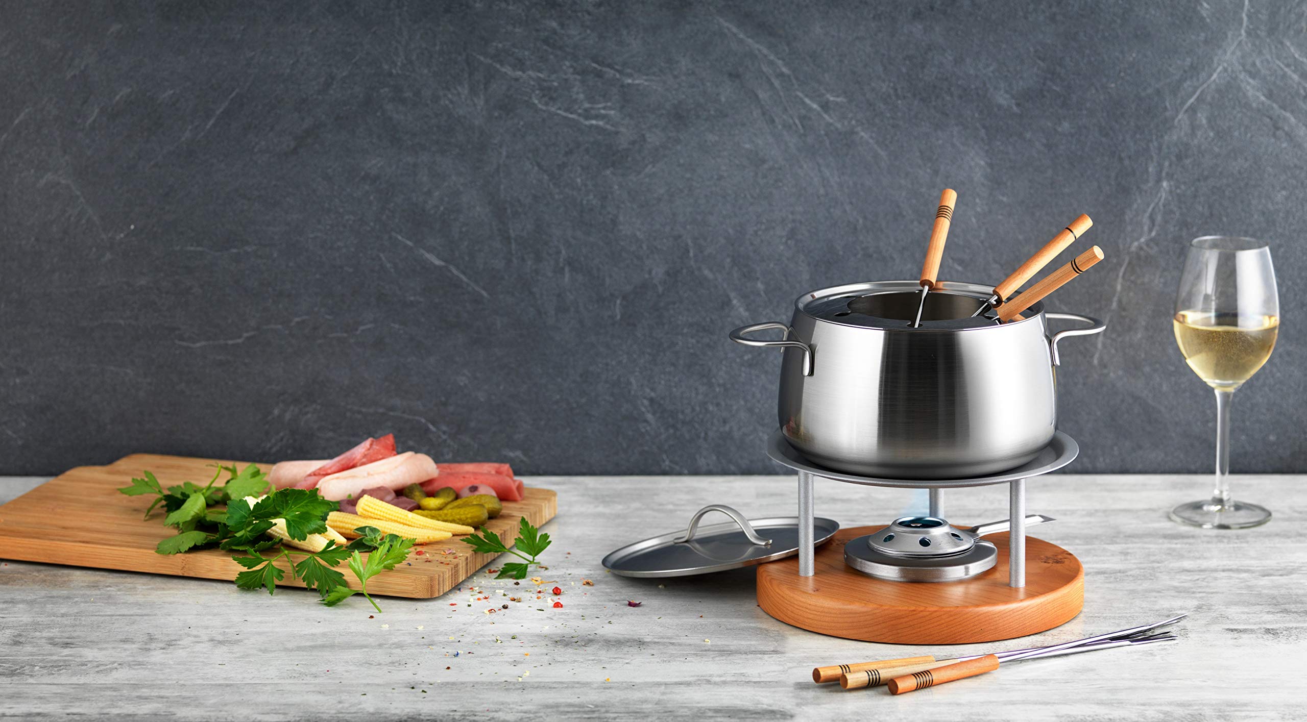 kuhn-rikon-fleischfondue-set-chromstahl-2-0-l-f-r-6-personen-34-x-26-x-23-cm image 3