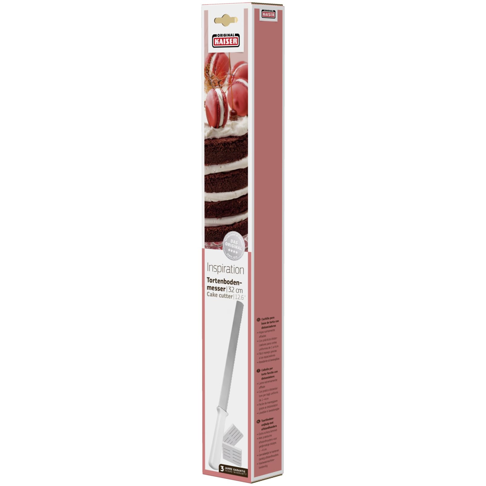 kaiser-inspiration-tortenmesser-32-cm-mit-distanzhaltern-tortenschneider image 7