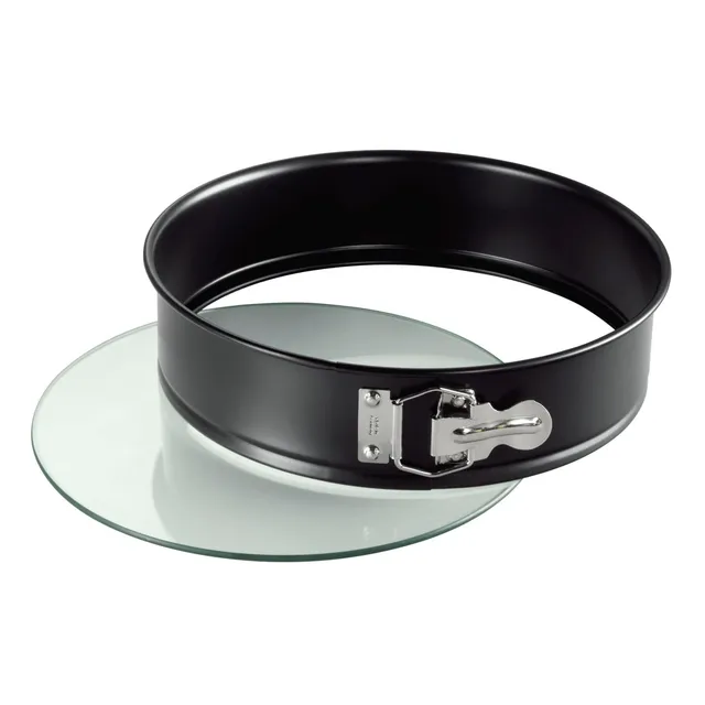 kaiser-inspiration-springform-mit-glasboden-26-cm-kuchenform-rund-schwarz image 1