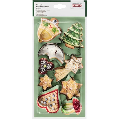 original-kaiser-keksausstecher-weihnachten-9-teilig-blechstahl-silber image 6
