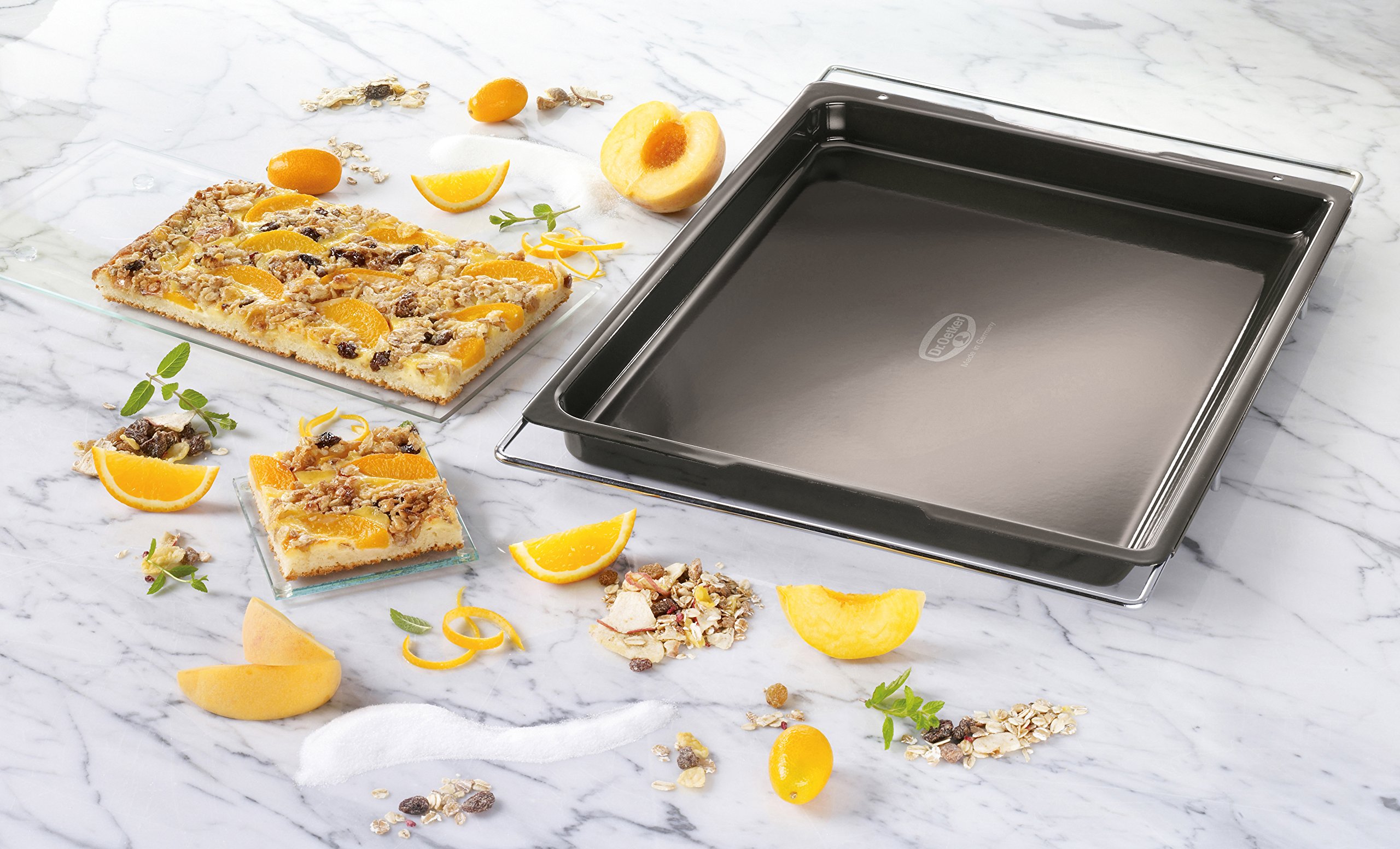 dr-oetker-emaille-backblech-verstellbar-rechteckig-grau-ofenblech-f-r-kuchen-piz image 2